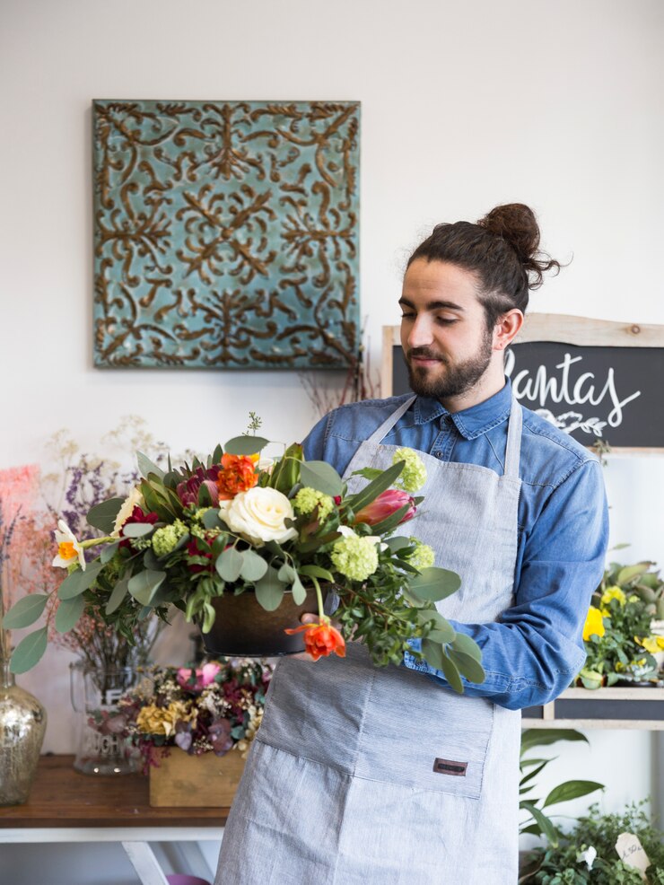 male-florist-looking